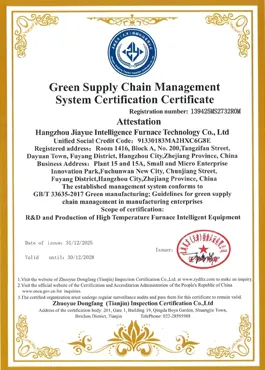 Green Supply Chain Management System Certification Certificate